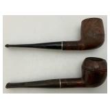 Vintage Velevet Tobacco Tin With Pipes