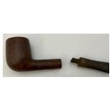 Vintage Velevet Tobacco Tin With Pipes