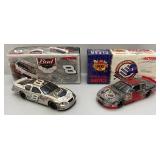 Misc. NASCAR 1:24 Scale Die Cast Stock Cars Kevin Harvick Clear Stock Car & Dale Jr. Born On Date 17 Feb. 2005 in Original Boxes