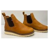 SUREWAY Light Brown Full-Grain Leather GOODYEAR Welt Construction Slip/Oil/Acid Resistant Work Boot (New In Box) Size US Mens 10