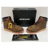 SUREWAY Dark Brown Tumble Leather GOODYEAR Welt Construction Slip/Oil/Acid Resistant Work Boot (New In Box) Size US Mens 13