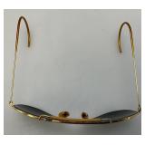 Est. $225.00 - $500.00 Vintage B & L RAY-BAN Aviator Sunglasses Gold Green with Original Case