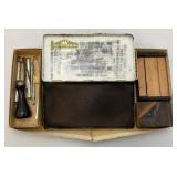 Very Old Speedball Pen Drawing Set & Vintage Printing Set And More