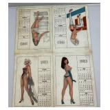 Misc. Vintage Collectible Paper Items Including Parts Pups Joke Books, 1983 Felt Pinup Girl Calendar and More