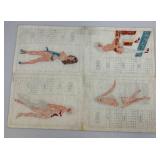 Misc. Vintage Collectible Paper Items Including Parts Pups Joke Books, 1983 Felt Pinup Girl Calendar and More
