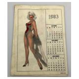 Misc. Vintage Collectible Paper Items Including Parts Pups Joke Books, 1983 Felt Pinup Girl Calendar and More