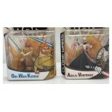 2002 STAR WARS Clone Wars Asajj Ventress And Obi-Wan Kenobi Action Figures (New Old Stock)