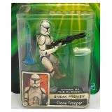 2001 STAR WARSS Clone Wars R3-T7, Zam Wessell And Clone Trooper Action Figures (New Old Stock)