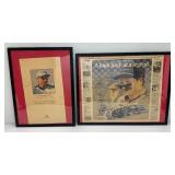 Collectible Dale Earnhardt Framed Items 19 1/2" x 25" And 23 1/4" x 29 1/4"
