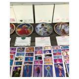 Lot of 6 Collectible Barbie Plates & 63 Fun Fact Barbie Cards - see description below for more info