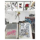 Lot of Artwork - Drawings / Prints and More - Looks Like they Were Done at Fort Leavenworth Prison - Mainly Motorcycle Artwork