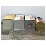 4 - Vintage Collectible Tins - 3 Nabisco Saltine Crackers & 1 Old Fashioned Quaker Oats
