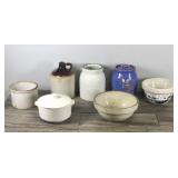 Lot of Vintage Crocks, Jug and Bowls - Looks Like they are All Made out Clay