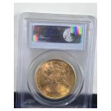 1895 GOLD $20 DOLLAR LIBERTY HEAD DOUBLE EAGLE COIN PCGS MINT STATE 61