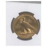 1911 $10 Dollar Indian Gold Eagle Coin NGC MS62