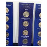 3 - Cards of One Dollar Presidential Coins  - 12 Coins Total