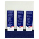 3 - Cards of One Dollar Presidential Coins  - 12 Coins Total