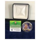 MN Vikings Brett Favre #4 Kennedy Half Dollar Gold Plated US Coin - Uncirculated - COA