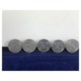 5 - Eisenhower One Dollar Coins - see description for more info