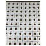 Lot of 100 Wheat Pennies in Plastic Sleeves - Years are listed in description