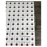 Lot of 100 Wheat Pennies in Plastic Sleeves - Years are listed in description