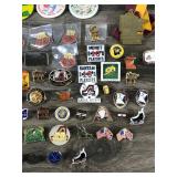 Lot of Collectible Pins - Buttons and More - Hockey - Military- Beer - Patriot and More