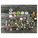 Lot of Collectible Pins - Buttons and More - Hockey - Military- Beer - Patriot and More