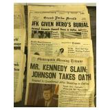 Vintage 1950 Electric Steel Foundry Calendar, JFK Newspaper Clippings and More