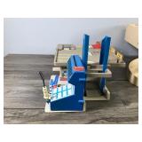 2 - Collectible Hot Wheels Service Stations and 1 Track