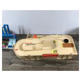 2 - Collectible Hot Wheels Service Stations and 1 Track