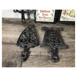 Lot of Vintage Cast Iron Trivets and More