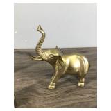 2 Brass Elephant Figurines & 1 Solid Metal Elephant that doesn’t stick to a magnet