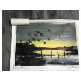 Collectible 1970 Ducks Unlimited Sports Gear Inc. Calendar with Les Kouba Print - Mallards at Dawn
