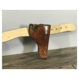 Double Pistol Leather Belt Holster