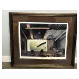 Signed, Framed & Numbered Les C. Kouba Print - “Darkhouse Spearing” - 1476/3000 AWAG