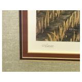 Framed, Signed & Numbered Les C. Kouba Print - “Sharptails at Harvest Time” - 371/2000 AWAG