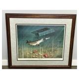 Framed, Signed & Numbered Les C. Kouba Print - “Darkhouse Action” - 3273/5000 AWAG