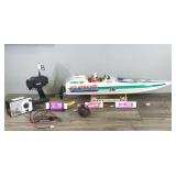 Vintage Kyosho Jet Stream 800 Radio Control Jet Boat with Accessories