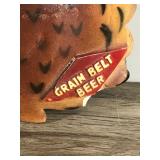 2 - Vintage Grain Belt Beer Chalk-ware Plaster Sign Pheasants