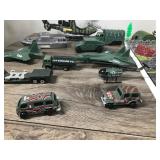 Lot of Military Toys - Army Soldiers Figurines - Large C-130 - Military Jets, Trucks, Helicopters, Battlefield Play Mar and More