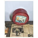 Lot of Collectibles & More - Cigar Boxes - Military Items - Signed Cap by Larry Weishuhn - Rug Beater - Jon E Hand Warmer - Lead Shot Bags (No lead inside) and More