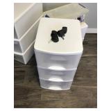 6 - Storage Cobtainers & 1 - 3 Drawer Storage Cart with Wheels