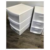 6 - Storage Cobtainers & 1 - 3 Drawer Storage Cart with Wheels