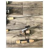 Lot of 9 Ice Fishing Rods and Reels