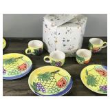 10 - Piece Dish Ware Set with Fruit Design