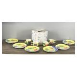 10 - Piece Dish Ware Set with Fruit Design