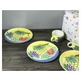 10 - Piece Dish Ware Set with Fruit Design