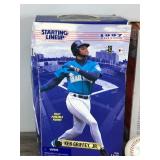 1997 Ken Griffey Jr. Starting Line Up Doll - Wheaties Ceral 1991 Minnesota Twins World Champions Box (Kirby Puckett & Kent Hrbek - Twins baseball with signature - Ken Griffey Jr Beanie Baby