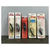 Lot of 5 Norman Fishing Lures in Original Packages