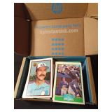 Box of Braves baseball trading cards